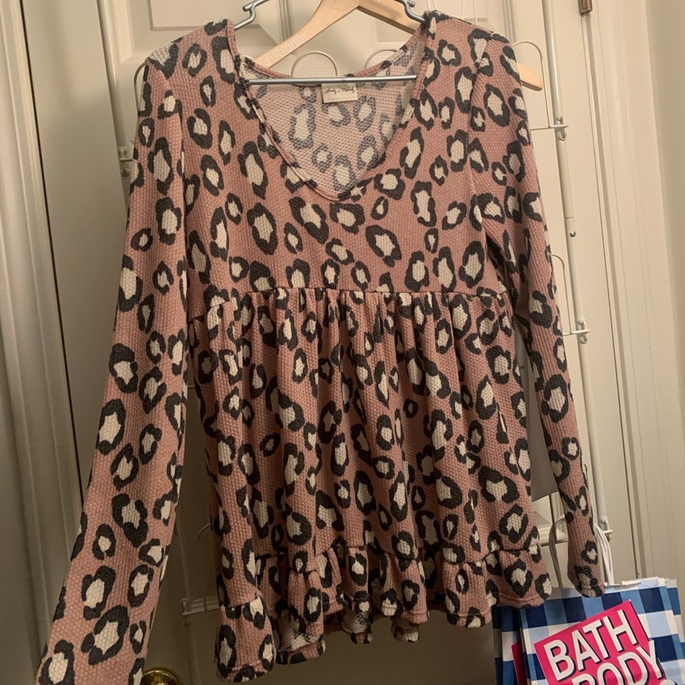 Cheetah print babydoll shirt